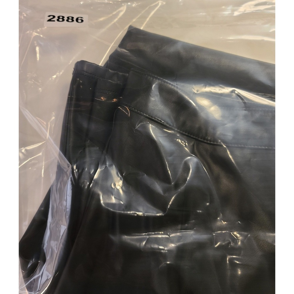 Wild Fable Women's Black Faux Leather Wide Leg Seam Front Pants Size 2 NWOT - Picture 13 of 13